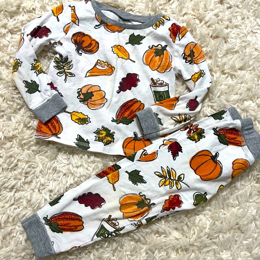 Mud Pie PSL Pumpkin Spice Latte Sleepies/ PJS Sz 3T